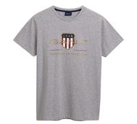 GANT T-shirt REG Shield SS Regular Fit manches courtes gris chiné XL Homme