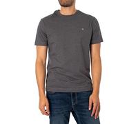 GANT Reg Shield SS T-Shirt, Mélange Anthracite, L Homme