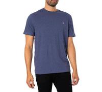GANT Reg Shield SS T-Shirt, Mélange de Jeans Bleu foncé, M Homme