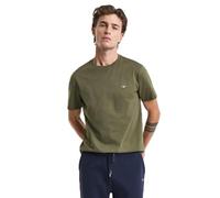 GANT Reg Shield SS T-Shirt, Kaki, M Hommes