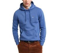 Sweat-shirt hommes Gant REG SHIELD HOODIE Bleu EU M