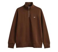 Gant REG Shield Sweat-Shirt Demi-Fermeture éclair, Marron Acajou, L