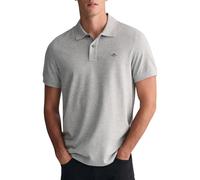 GANT REG SS Polo À Manches Courtes en Piqué Shield Regular, Grey Melange, XXL Homme