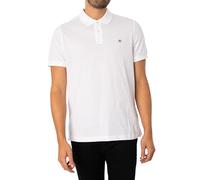 GANT REG SS Polo À Manches Courtes en Piqué Shield Regular, White, L Homme