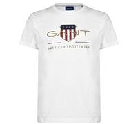 GANT REG SS Shirt À Manches Courtes Shield Regular, White, M Homme