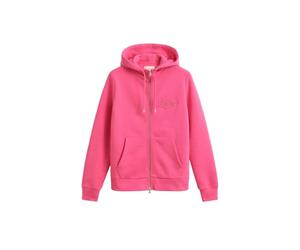 Gant Reg Tonal Shield Zip Hoodie Sweatshirt à Capuche, Bright Fuschia, S Femme
