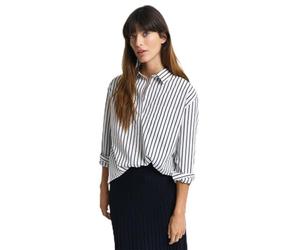 GANT REL Stripe Poplin Shirt, Bleu Nuit, 44