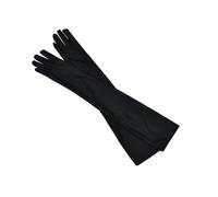 Gant Satin Gants classiques for adultes, peau noire, blanche, rouge, opéra/coude/poignet, en Satin extensible, gants à bras longs, gants de Club for femmes, gants de conduite(Black)