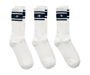GANT SHIELD SPORT SOCKS 3-PACK, Herren Socken Homme, White,