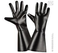 W WIDMANN MILANO Party Fashion 8535A - Gants en similicuir, noir, fête à thème, carnaval