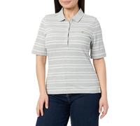 GANT Slim Stripe Shield SS Pique Polo, Gris Clair chiné, L Femmes