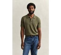 GANT Slub Cotton Linen Ss Polo Dry Herb Green Taille: L | T-Shirts Outlet | Homme | Blanche