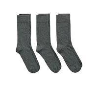 GANT Soft Cotton Socks 3-Pack Chaussettes, Charcoal Melange, Standard Homme