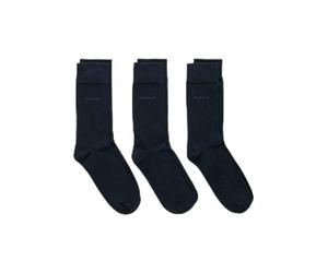 GANT Soft Cotton Socks 3-Pack Chaussettes, Marine, Standard Homme