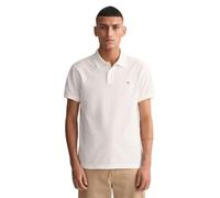 GANT SS Polo À Manches Courtes en Piqué Shield Slim, White, L Homme