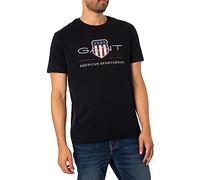 GANT SS Shirt À Manches Courtes Archive Shield Reg, Black, XXL Homme