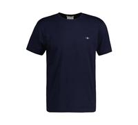 GANT SS Shirt À Manches Courtes Shield Coupe Slim, Evening Blue, L Homme