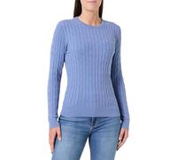 GANT Stretch Cotton Cable C-Neck Pull-Over, Greyish Blue, M Femme