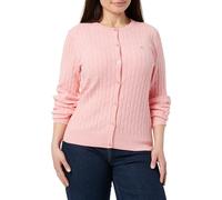 GANT Stretch Cotton Cable Cardigan, Cardigan Femme, Geranium Pink,