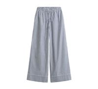 Gant - Striped Poplin Wide Pantalons - Femme - Pantalons - Bleu - Taille: 38 FR