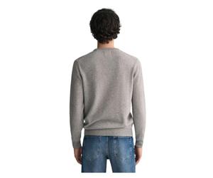 GANT Superfine Lambswool C-Neck, Pull-Over Homme, Charcoal Melange,