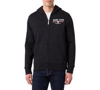Gant Sweat à Capuche avec Fermeture éclair intégrale pour Homme, Noir, M