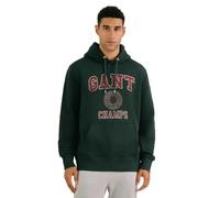 GANT Sweat à Capuche Graphique à l'avant Sweatshirt, Tartan Green, XL Homme
