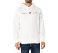 GANT Sweat à Capuche imprimé Graphique Sweatshirt, Coquille d'œuf, M Homme