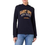 Gant Sweat à Capuche pour Femme avec imprimé Arch Reg, Bleu Nuit, XS