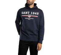 GANT Sweat à Capuche pour Homme, Bleu Nuit, L