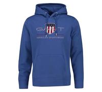 GANT Sweat à Capuche Reg Archive Shield Sweatshirt, Bleu (Vintage Blue), L Homme