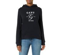 GANT Sweat à Capuche Reg Graphic pour Femme, Bleu Nuit, S