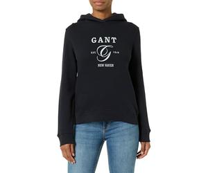 GANT Sweat à Capuche Reg Graphic pour Femme, Bleu Nuit, S