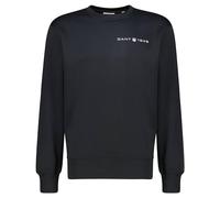 GANT Sweat à col en C imprimé Graphique Maillot de survêtement, Noir, M Homme