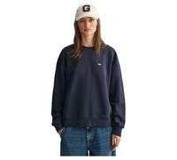 GANT Sweat-Shirt à col en C pour Femme, Bleu Nuit, L