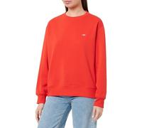 GANT Sweat-Shirt à col en C pour Femme, Rouge Vif, L