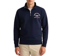 Gant Sweat-Shirt à Demi-Fermeture éclair pour Homme, Bleu Nuit, M