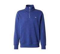Gant Sweat-Shirt Regular Shield pour Homme avec Demi-Fermeture éclair, Gris chiné, Bleu de Perse, M