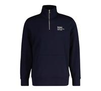 GANT Sweat-Shirt Graphique à Demi-Fermeture éclair, Bleu Nuit, XL