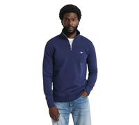 Gant Sweat-Shirt Regular Shield pour Homme avec Demi-Fermeture éclair, Gris chiné, Bleu de Perse, 3XL