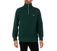 Gant Sweat-Shirt Regular Shield pour Homme avec Demi-Fermeture éclair, Gris chiné, Tartan Green, L
