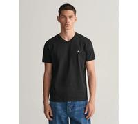 GANT T-shirt Shield col en V manches courtes Noir M Homme