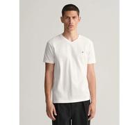 GANT T-shirt Slim Shield col V manches courtes Homme Blanc XL