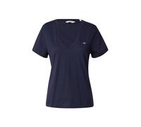 Gant Reg Shield Short Sleeve V Neck T-shirt Bleu XL Femme