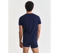 GANT T-Shirt bleu marine / blanc, Taille XL