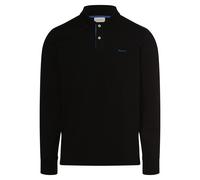 GANT Polo REG Contrast Pique LS Rugger pour Homme, Noir, Standard, Noir, XXL