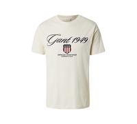 GANT T-Shirt écru / marine / rouge foncé, Taille XL