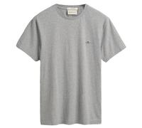 GANT T-Shirt Slim Shield SS pour Homme Gris mélangé Standard, Gris, XXXL