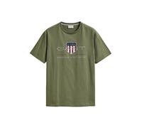 GANT T-Shirt vert / blanc, Taille XXL