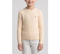 GANT Teen Unisex Shield Cotton Cable C-neck Cream Taille: 146/152 | Pulls Outlet | kids | Blanche